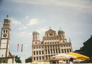 Rathaus und Perlach, die Wahrzeichen von Augsburg
